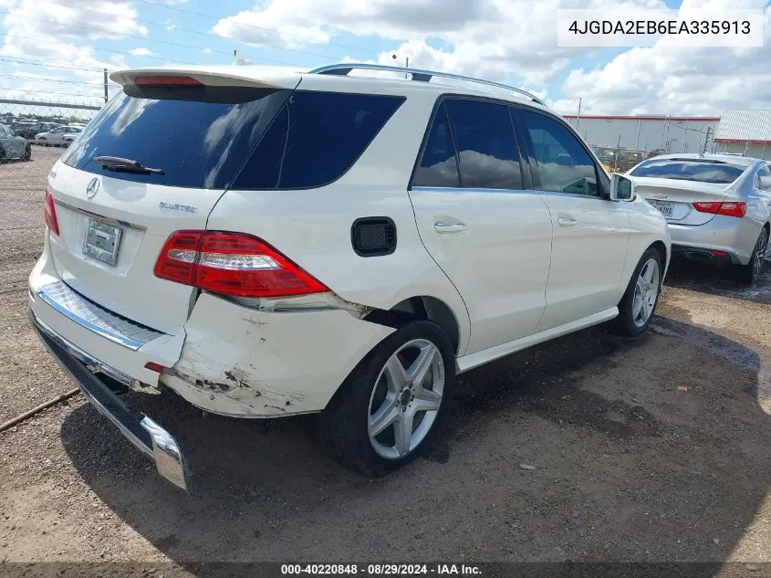 2014 Mercedes-Benz Ml 350 Bluetec 4Matic VIN: 4JGDA2EB6EA335913 Lot: 40220848