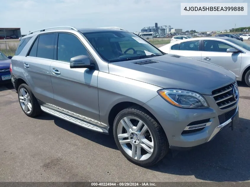 2014 Mercedes-Benz Ml 350 4Matic VIN: 4JGDA5HB5EA399888 Lot: 40224944