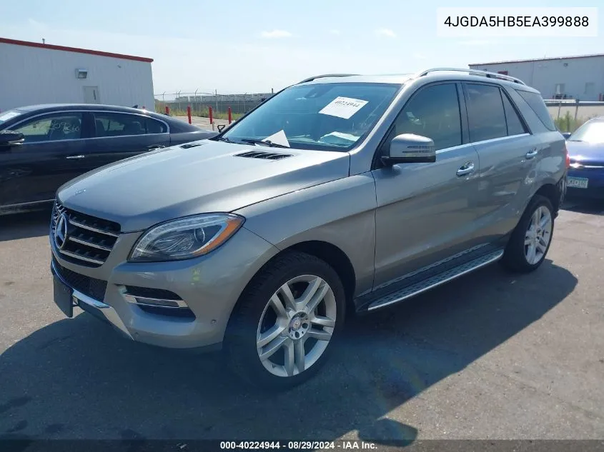 2014 Mercedes-Benz Ml 350 4Matic VIN: 4JGDA5HB5EA399888 Lot: 40224944