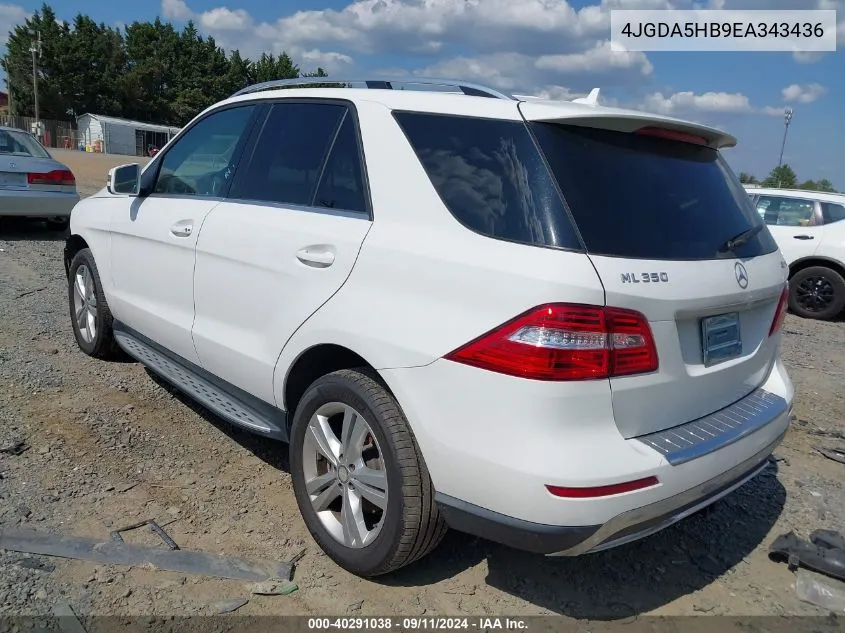 4JGDA5HB9EA343436 2014 Mercedes-Benz Ml 350 4Matic