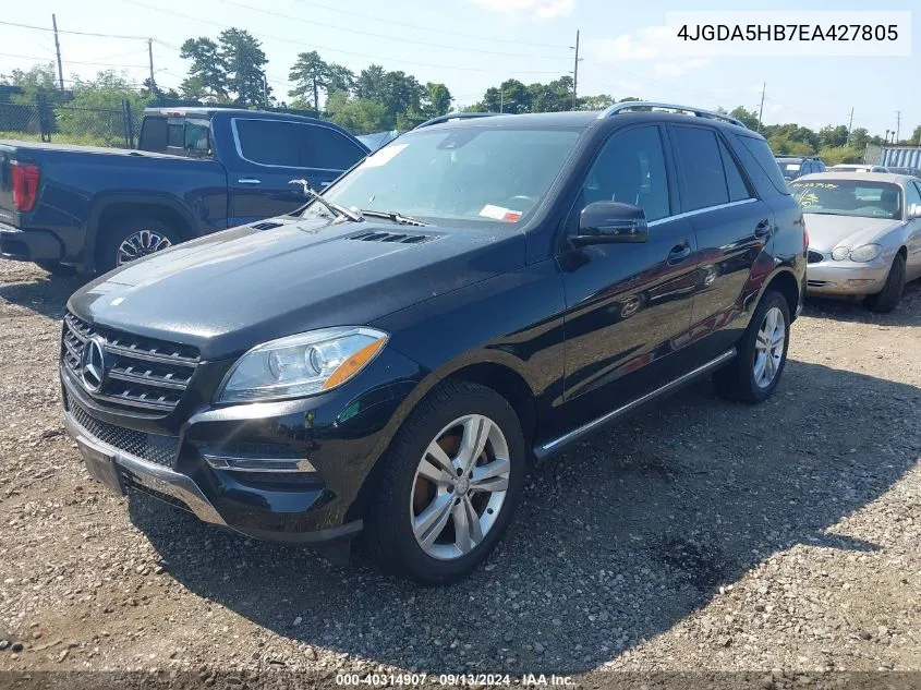 2014 Mercedes-Benz Ml 350 4Matic VIN: 4JGDA5HB7EA427805 Lot: 40314907