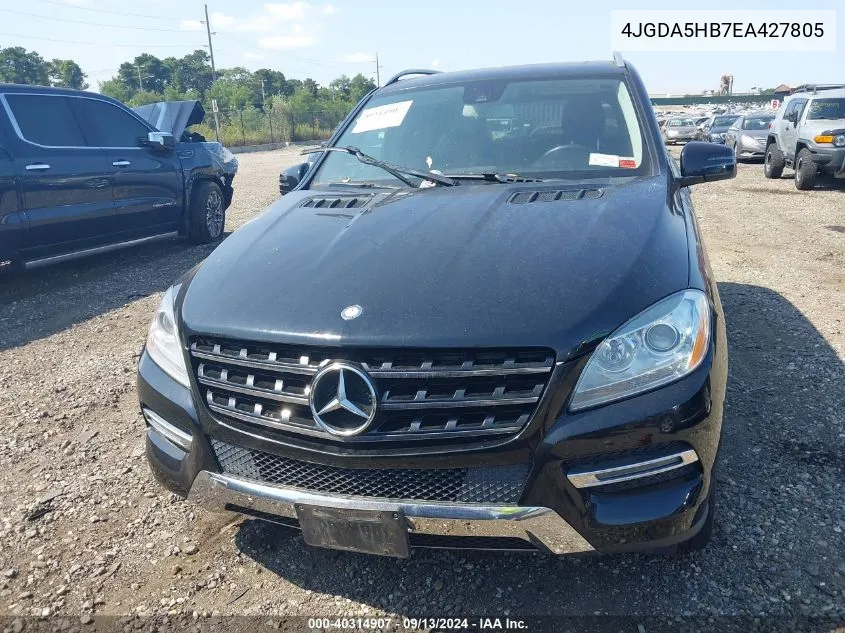 2014 Mercedes-Benz Ml 350 4Matic VIN: 4JGDA5HB7EA427805 Lot: 40314907