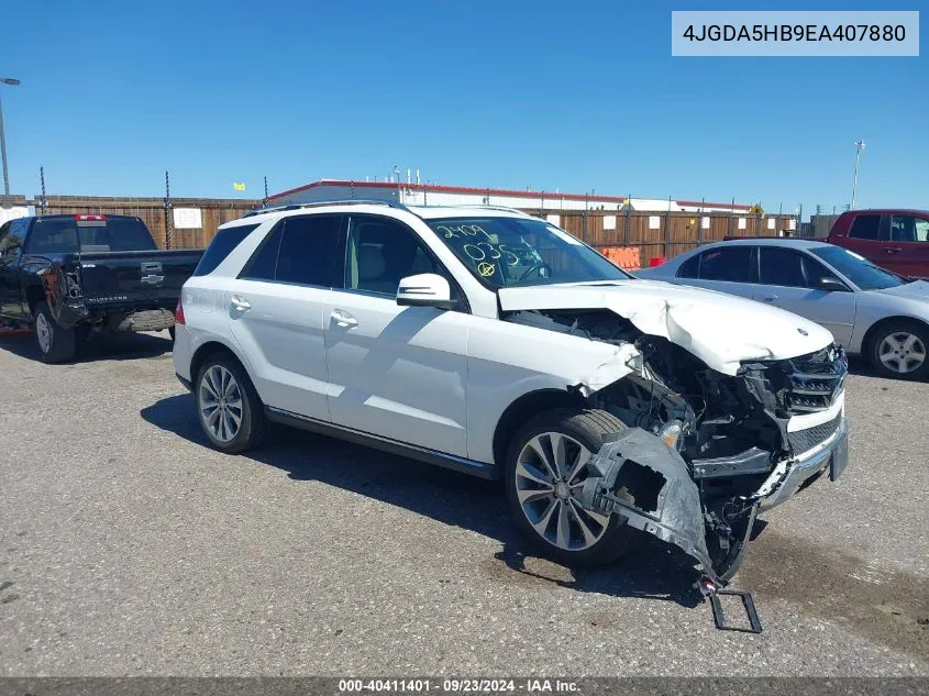 2014 Mercedes-Benz Ml 350 4Matic VIN: 4JGDA5HB9EA407880 Lot: 40411401