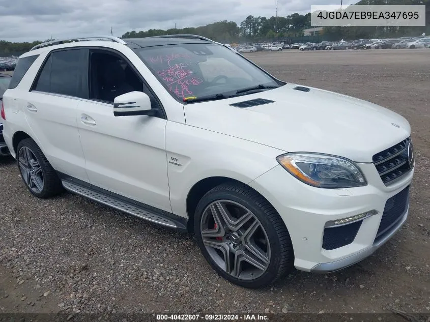 2014 Mercedes-Benz Ml 63 Amg 4Matic VIN: 4JGDA7EB9EA347695 Lot: 40422607