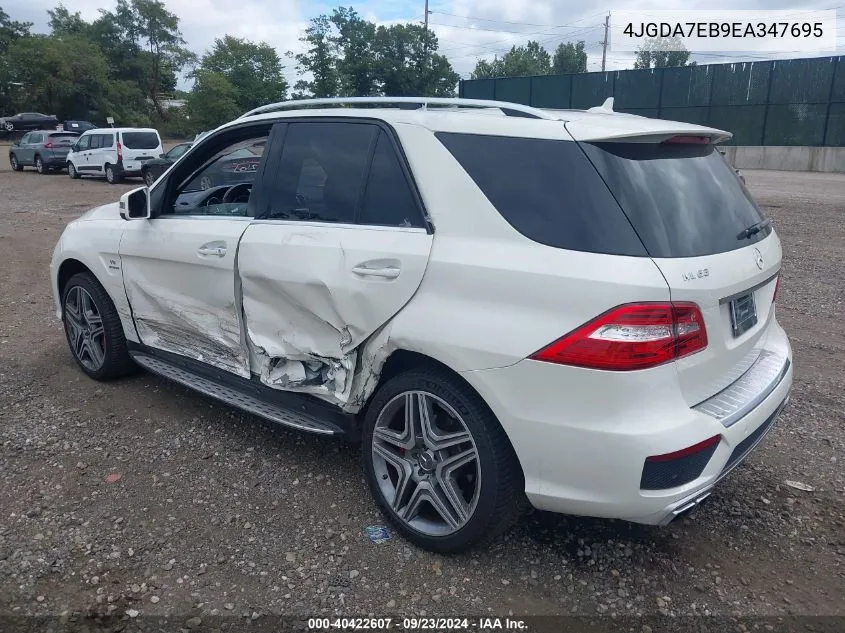 2014 Mercedes-Benz Ml 63 Amg 4Matic VIN: 4JGDA7EB9EA347695 Lot: 40422607