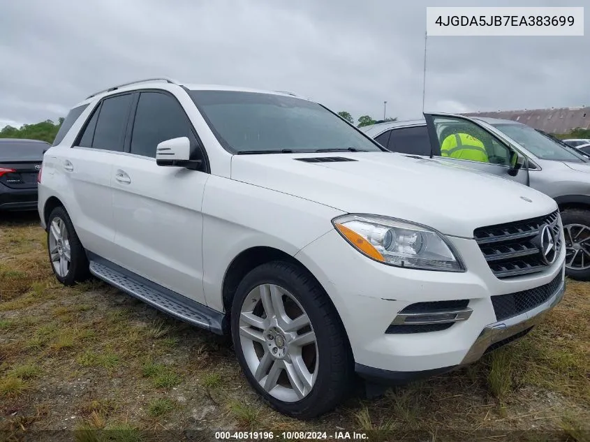 2014 Mercedes-Benz Ml 350 VIN: 4JGDA5JB7EA383699 Lot: 40519196