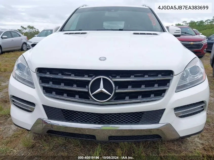 2014 Mercedes-Benz Ml 350 VIN: 4JGDA5JB7EA383699 Lot: 40519196