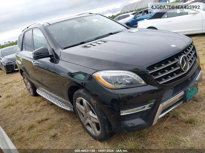 2014 Mercedes-Benz Ml 550 4Matic VIN: 4JGDA7DB4EA435992 Lot: 40531188