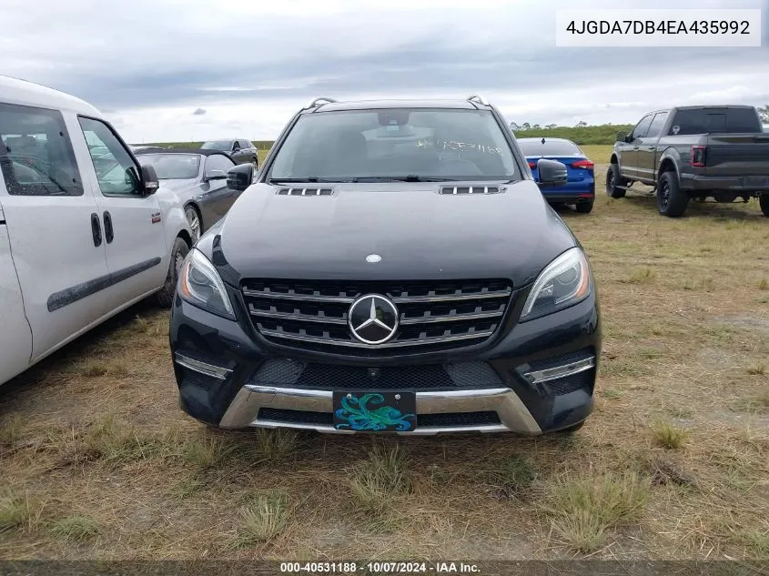 2014 Mercedes-Benz Ml 550 4Matic VIN: 4JGDA7DB4EA435992 Lot: 40531188