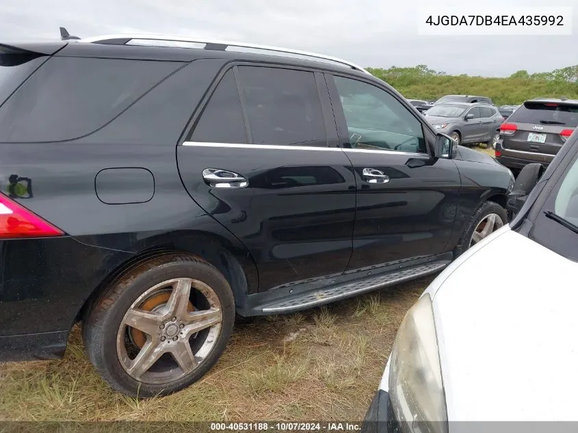 2014 Mercedes-Benz Ml 550 4Matic VIN: 4JGDA7DB4EA435992 Lot: 40531188