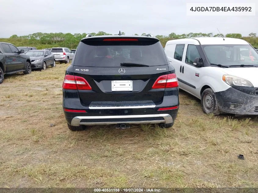 2014 Mercedes-Benz Ml 550 4Matic VIN: 4JGDA7DB4EA435992 Lot: 40531188