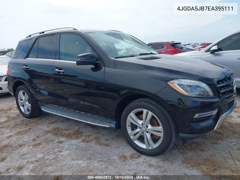 2014 Mercedes-Benz Ml 350 VIN: 4JGDA5JB7EA395111 Lot: 40602972