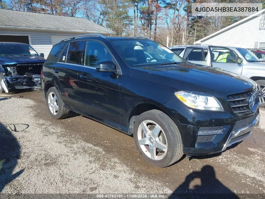 2014 Mercedes-Benz Ml 350 4Matic VIN: 4JGDA5HB3EA387884 Lot: 40783101