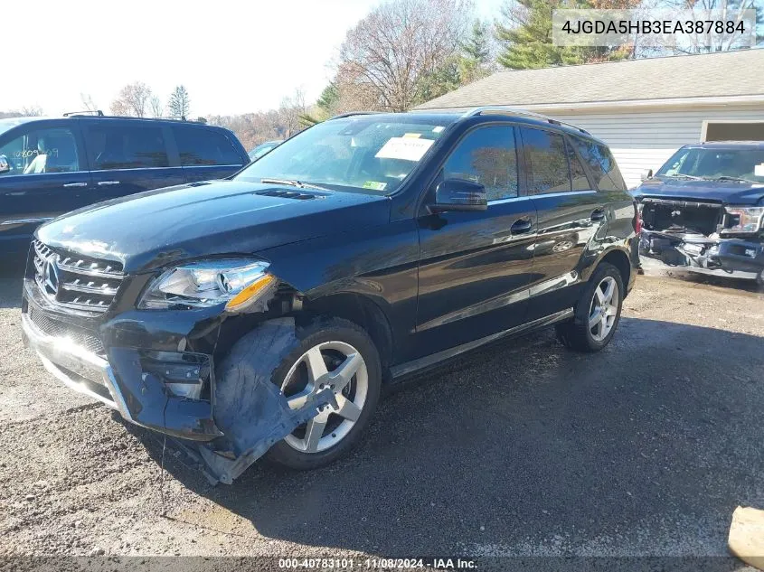 2014 Mercedes-Benz Ml 350 4Matic VIN: 4JGDA5HB3EA387884 Lot: 40783101