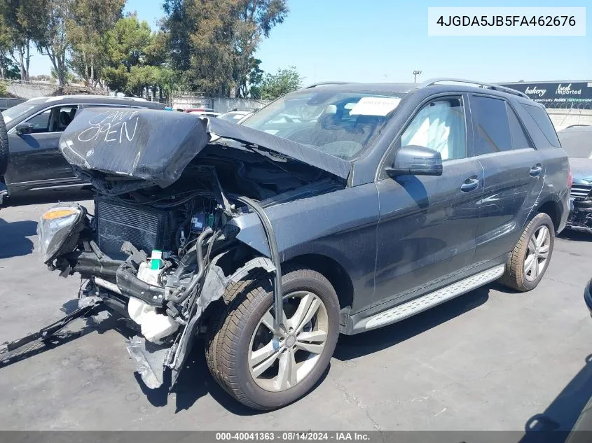 2015 Mercedes-Benz Ml 350 VIN: 4JGDA5JB5FA462676 Lot: 40041363