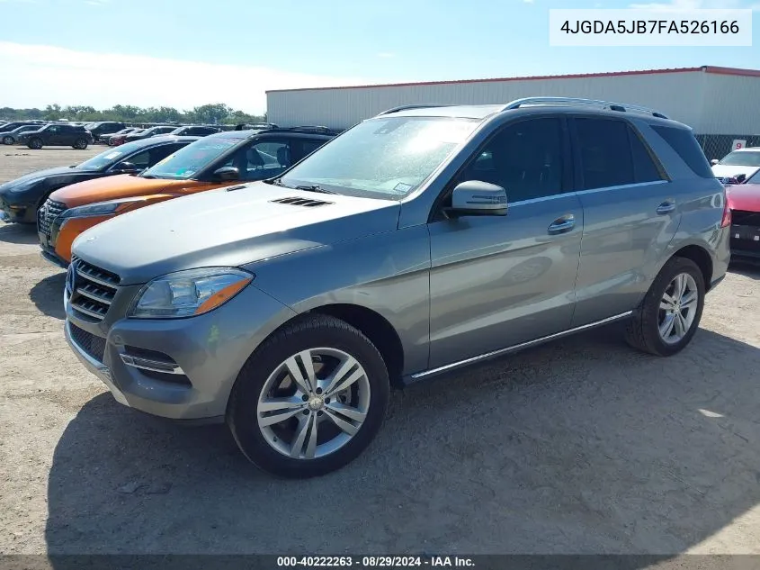 2015 Mercedes-Benz Ml 350 VIN: 4JGDA5JB7FA526166 Lot: 40222263