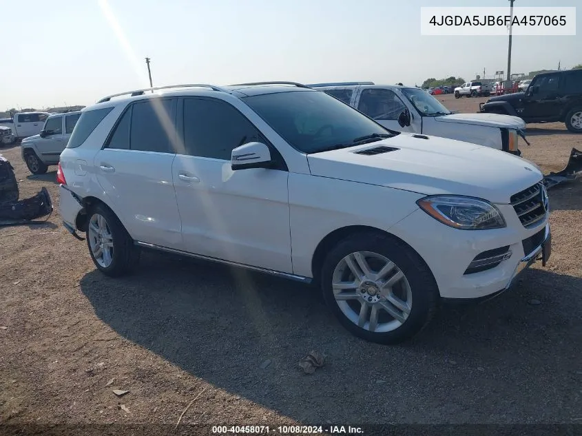 2015 Mercedes-Benz Ml 350 VIN: 4JGDA5JB6FA457065 Lot: 40458071