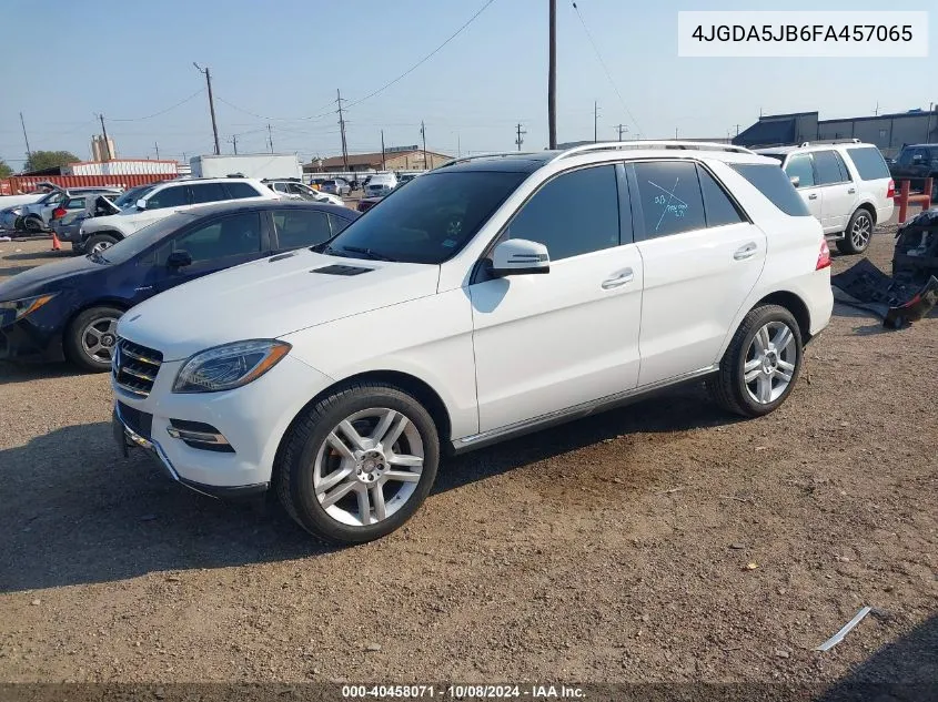 2015 Mercedes-Benz Ml 350 VIN: 4JGDA5JB6FA457065 Lot: 40458071