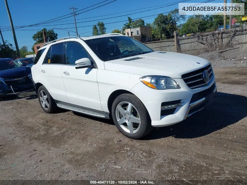 2015 Mercedes-Benz Ml 250 Bluetec 4Matic VIN: 4JGDA0EB5FA557753 Lot: 40471120