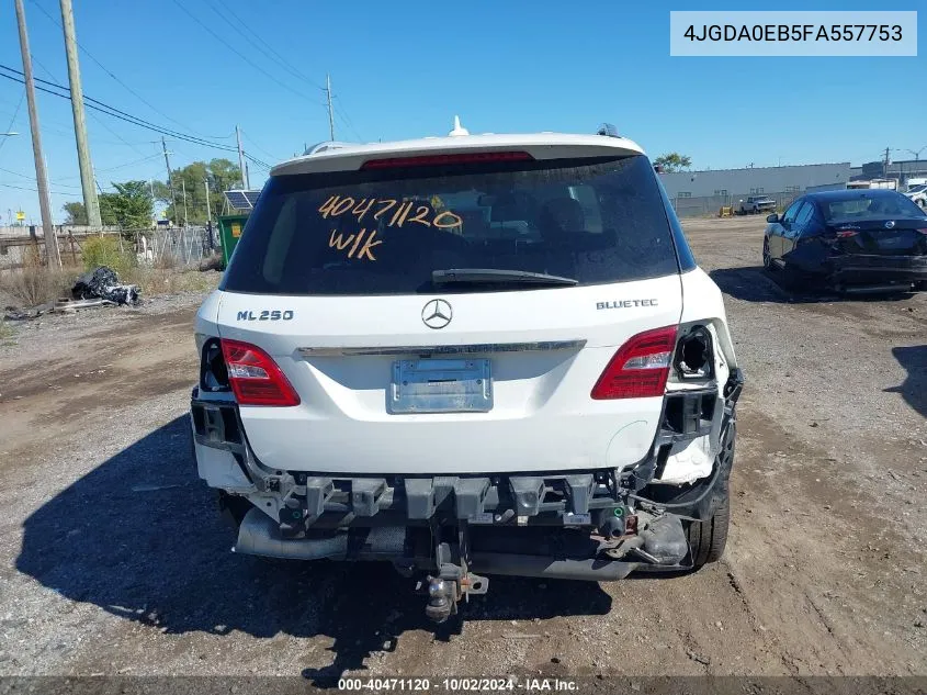 2015 Mercedes-Benz Ml 250 Bluetec 4Matic VIN: 4JGDA0EB5FA557753 Lot: 40471120