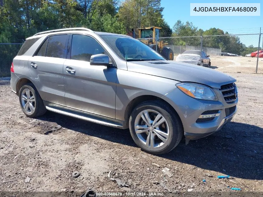 2015 Mercedes-Benz Ml 350 4Matic VIN: 4JGDA5HBXFA468009 Lot: 40568679