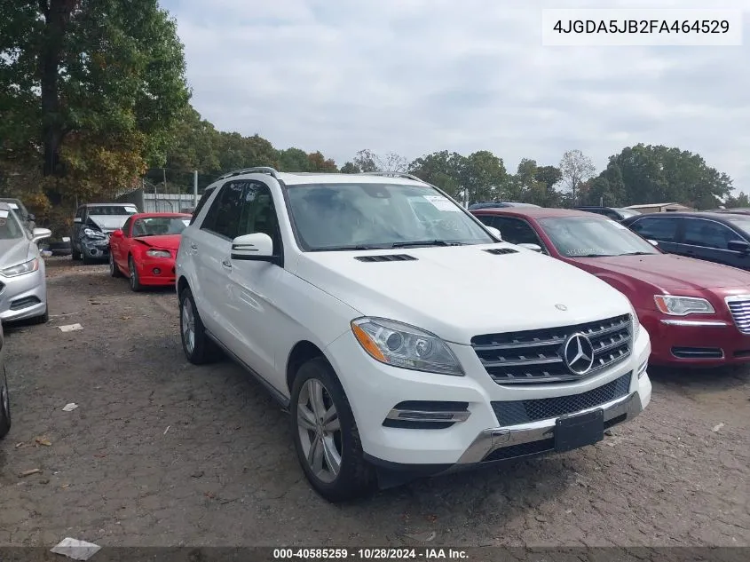 2015 Mercedes-Benz Ml 350 VIN: 4JGDA5JB2FA464529 Lot: 40585259