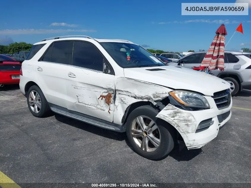 2015 Mercedes-Benz Ml 350 VIN: 4JGDA5JB9FA590659 Lot: 40591295