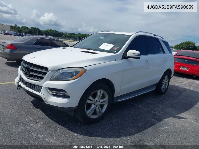 2015 Mercedes-Benz Ml 350 VIN: 4JGDA5JB9FA590659 Lot: 40591295