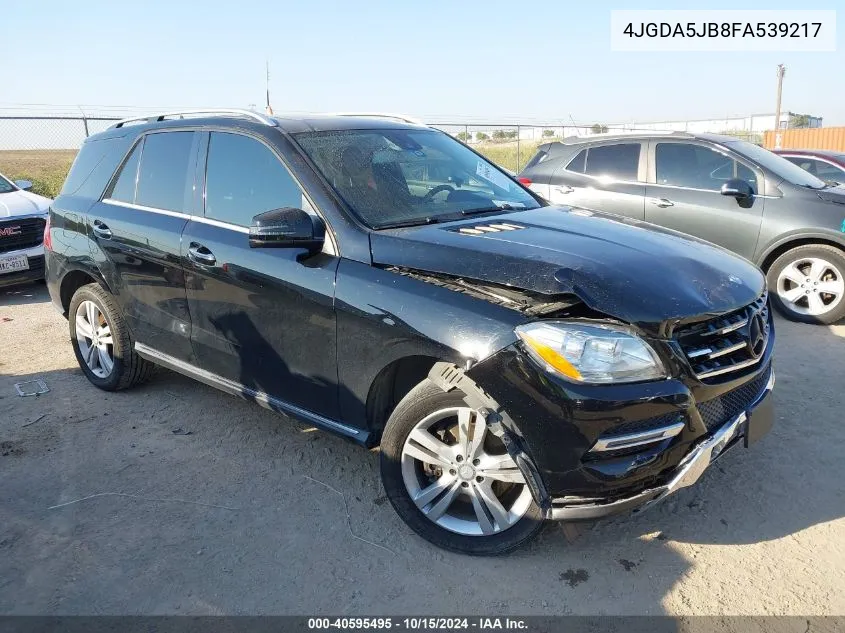 2015 Mercedes-Benz Ml 350 VIN: 4JGDA5JB8FA539217 Lot: 40595495