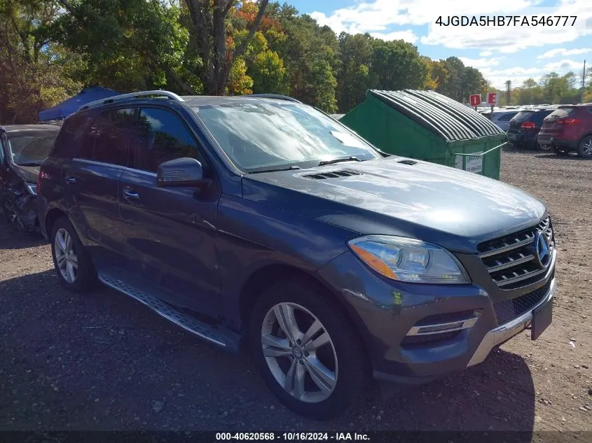 2015 Mercedes-Benz Ml 350 4Matic VIN: 4JGDA5HB7FA546777 Lot: 40620568