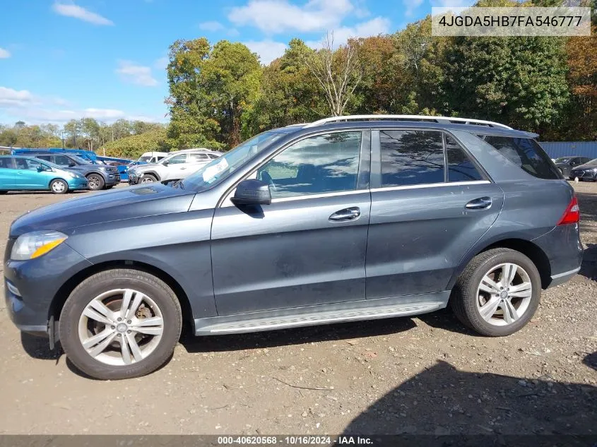 2015 Mercedes-Benz Ml 350 4Matic VIN: 4JGDA5HB7FA546777 Lot: 40620568