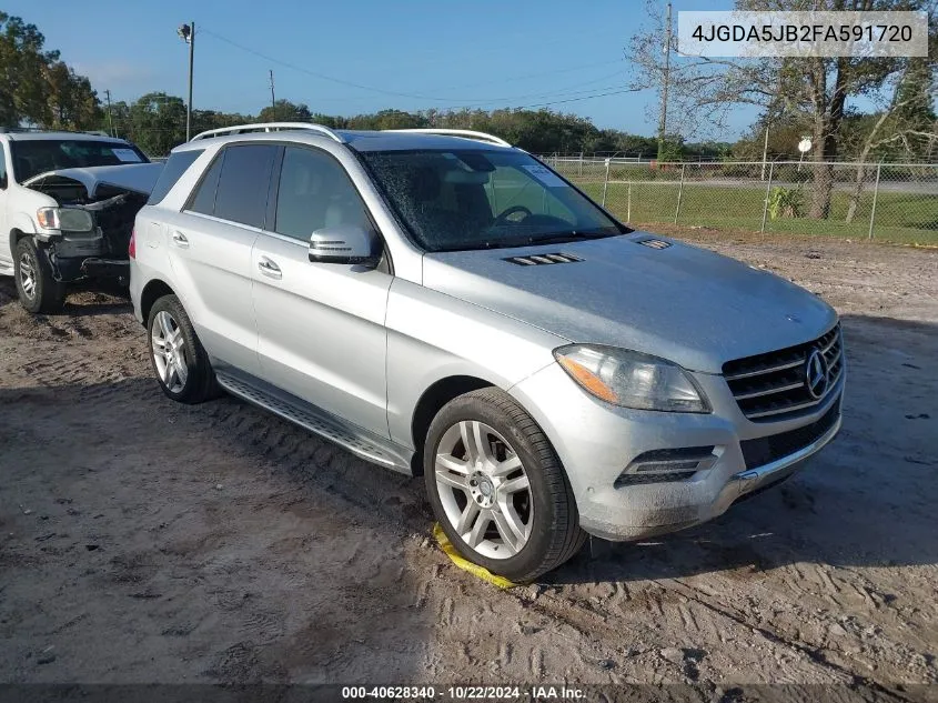 2015 Mercedes-Benz Ml 350 VIN: 4JGDA5JB2FA591720 Lot: 40628340