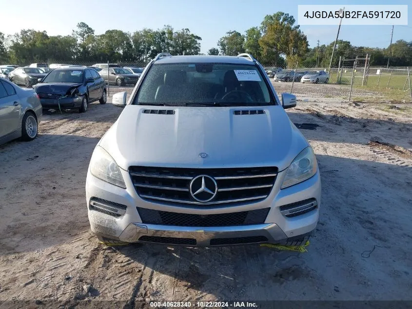 2015 Mercedes-Benz Ml 350 VIN: 4JGDA5JB2FA591720 Lot: 40628340