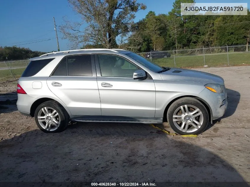 2015 Mercedes-Benz Ml 350 VIN: 4JGDA5JB2FA591720 Lot: 40628340