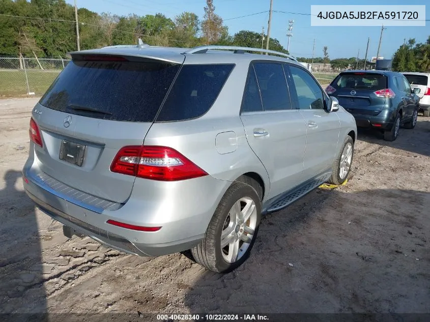 2015 Mercedes-Benz Ml 350 VIN: 4JGDA5JB2FA591720 Lot: 40628340