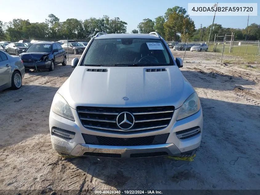 2015 Mercedes-Benz Ml 350 VIN: 4JGDA5JB2FA591720 Lot: 40628340