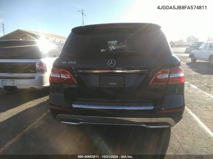 2015 Mercedes-Benz Ml 350 VIN: 4JGDA5JB8FA574811 Lot: 40653811