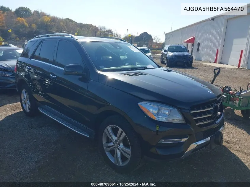 2015 Mercedes-Benz Ml 350 4Matic VIN: 4JGDA5HB5FA564470 Lot: 40709561