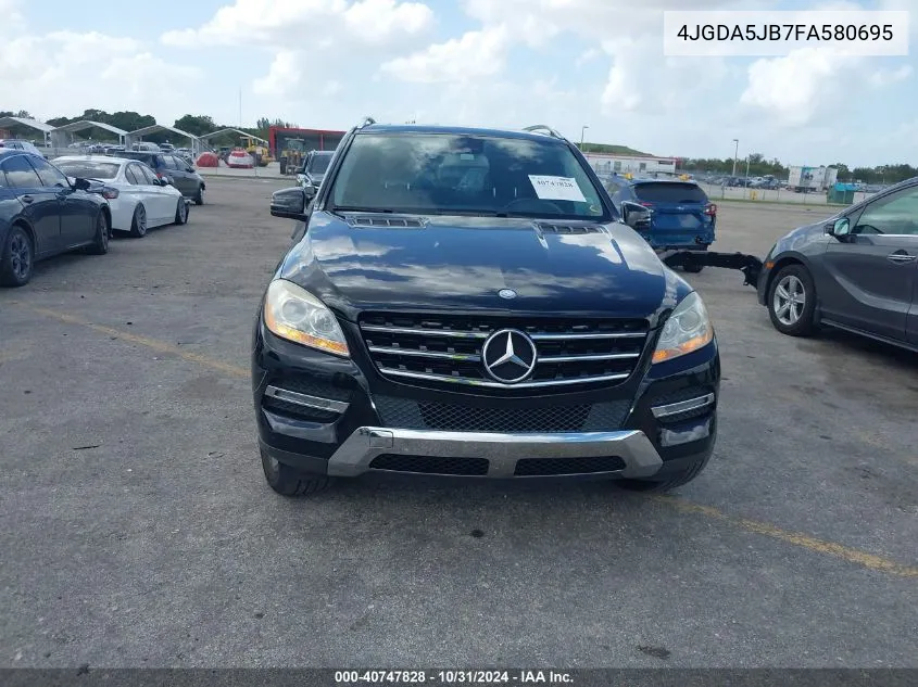 2015 Mercedes-Benz Ml 350 VIN: 4JGDA5JB7FA580695 Lot: 40747828