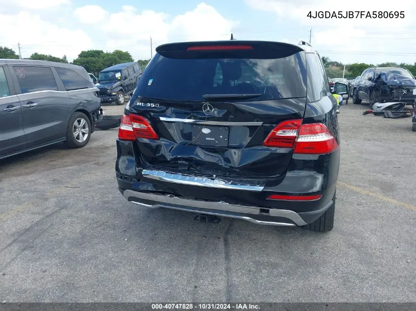 2015 Mercedes-Benz Ml 350 VIN: 4JGDA5JB7FA580695 Lot: 40747828