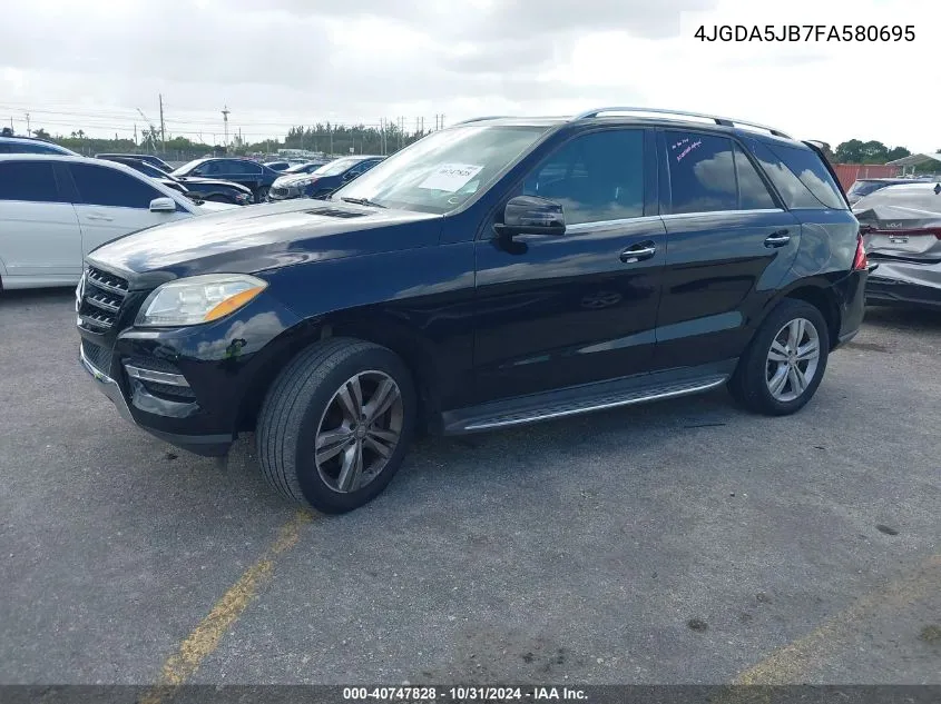 2015 Mercedes-Benz Ml 350 VIN: 4JGDA5JB7FA580695 Lot: 40747828