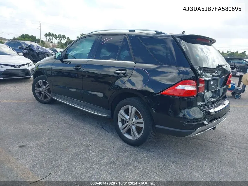 2015 Mercedes-Benz Ml 350 VIN: 4JGDA5JB7FA580695 Lot: 40747828