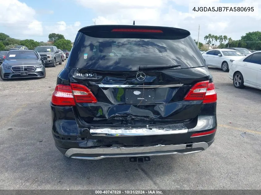 2015 Mercedes-Benz Ml 350 VIN: 4JGDA5JB7FA580695 Lot: 40747828