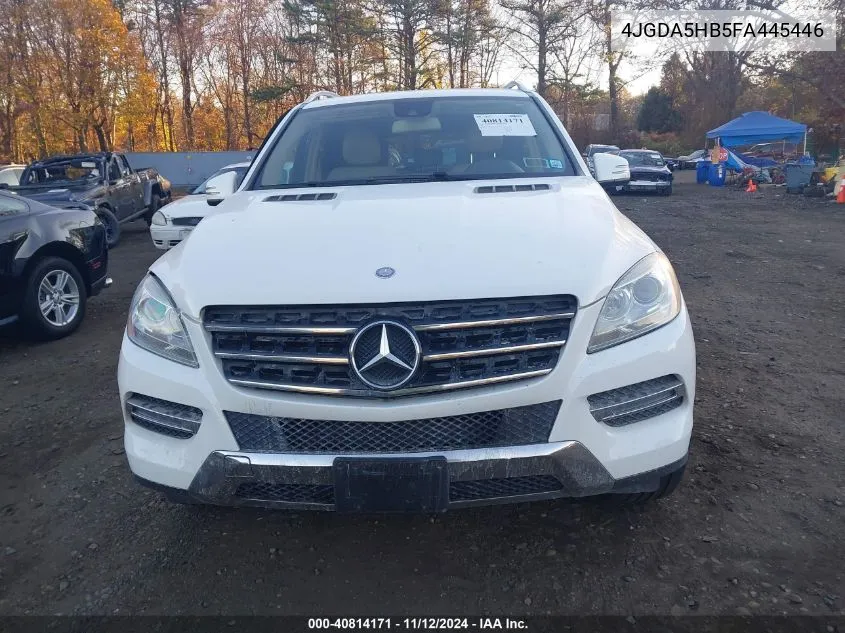 2015 Mercedes-Benz Ml 350 4Matic VIN: 4JGDA5HB5FA445446 Lot: 40814171