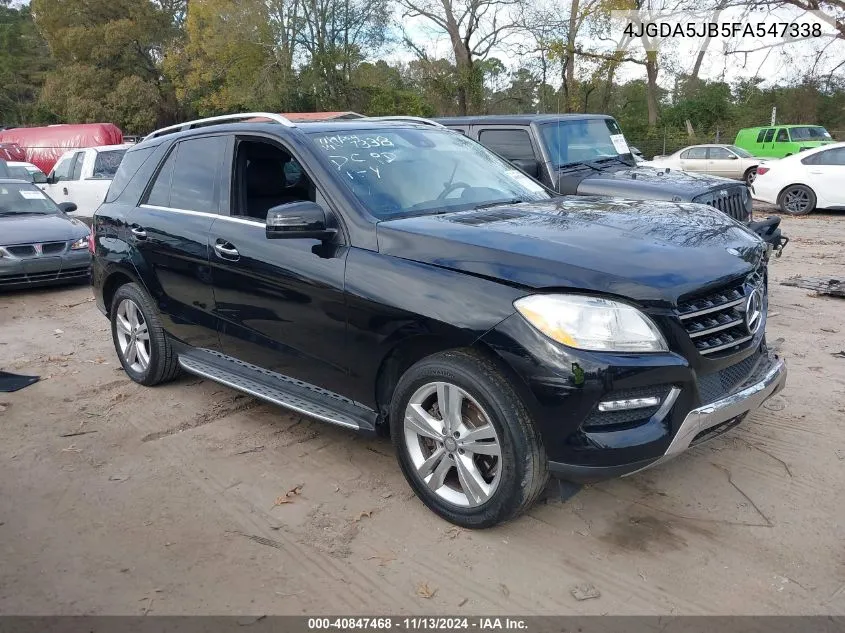 2015 Mercedes-Benz Ml 350 VIN: 4JGDA5JB5FA547338 Lot: 40847468