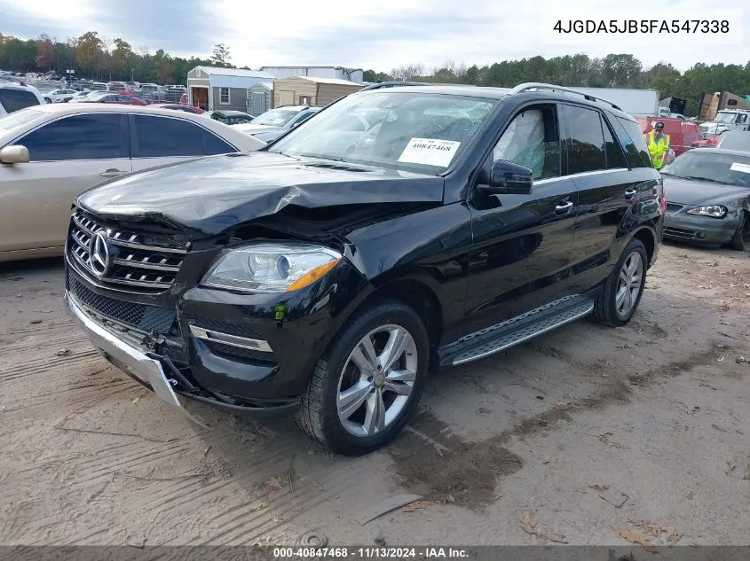 2015 Mercedes-Benz Ml 350 VIN: 4JGDA5JB5FA547338 Lot: 40847468