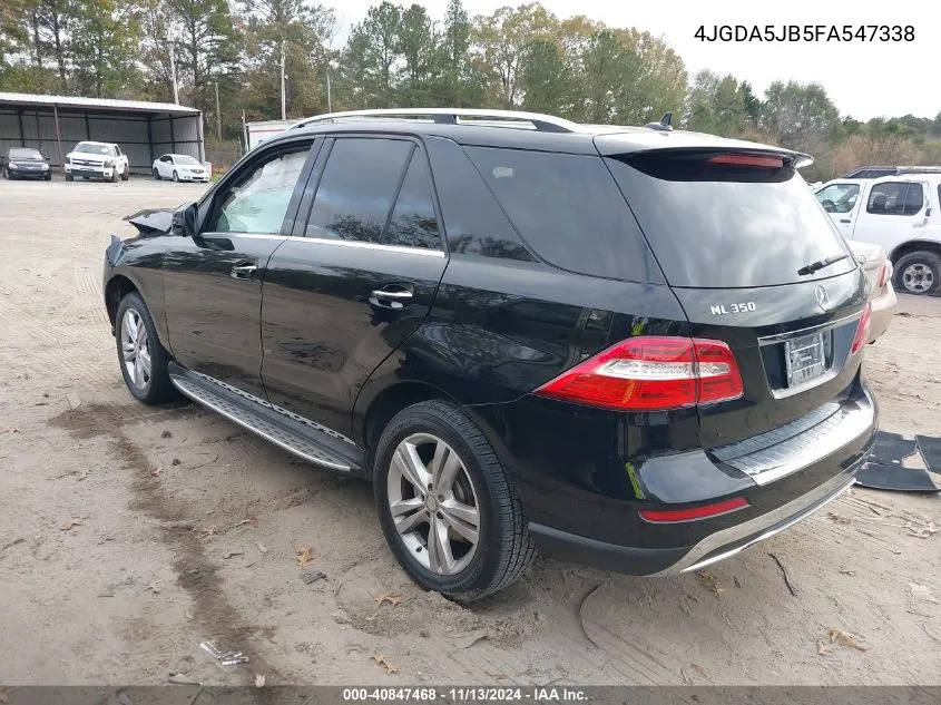 2015 Mercedes-Benz Ml 350 VIN: 4JGDA5JB5FA547338 Lot: 40847468