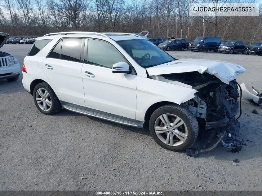 4JGDA5HB2FA455531 2015 Mercedes-Benz Ml 350 4Matic