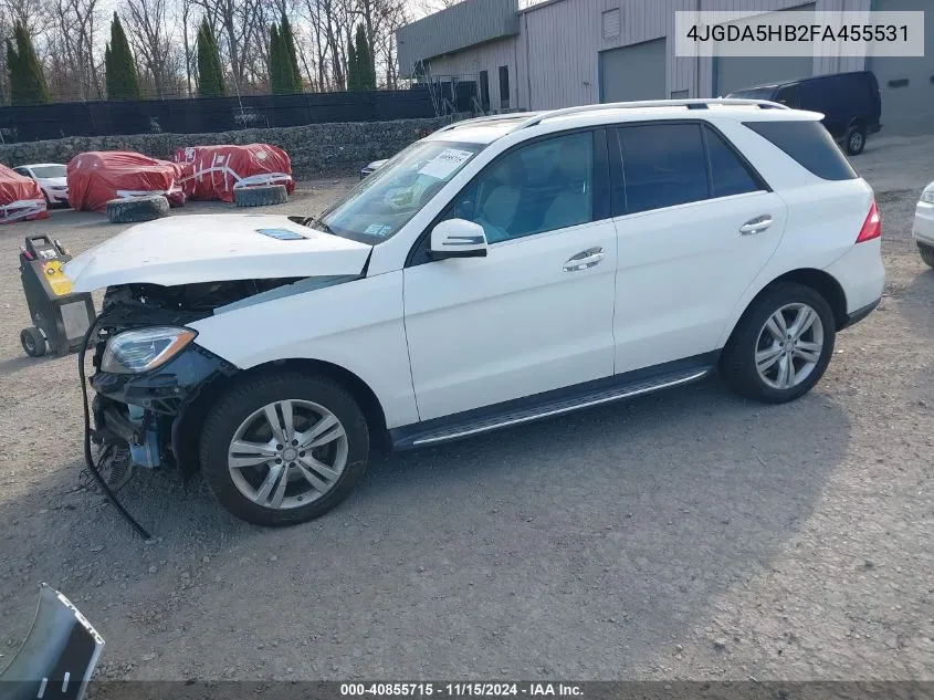 4JGDA5HB2FA455531 2015 Mercedes-Benz Ml 350 4Matic