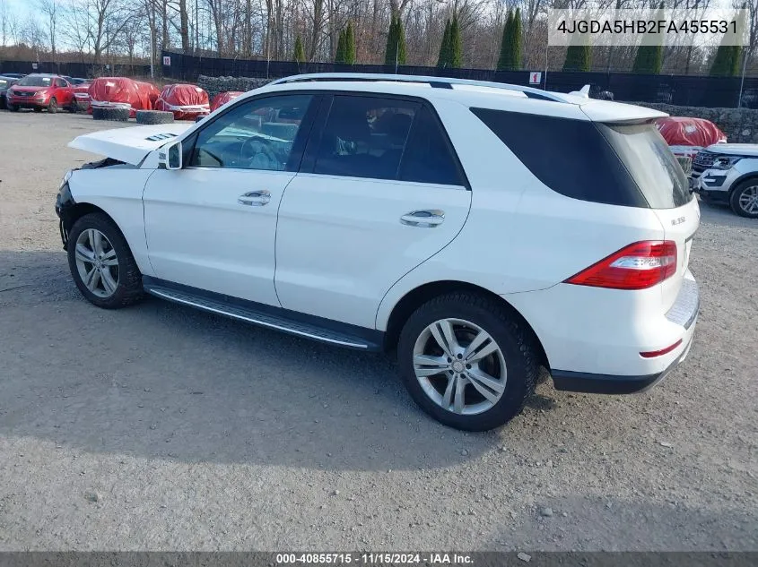 4JGDA5HB2FA455531 2015 Mercedes-Benz Ml 350 4Matic